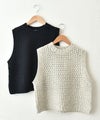 prit｜ワッフル編みクルーネックベスト [[P906103]][C]
