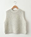 prit｜ワッフル編みクルーネックベスト [[P906103]][C]