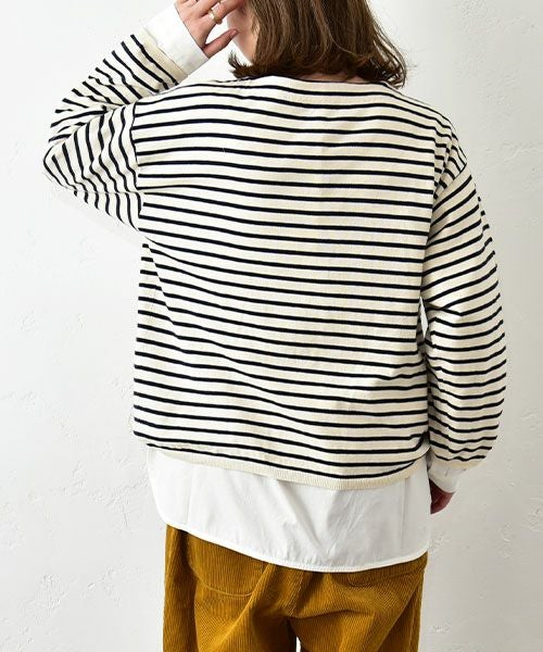 hagumu｜ボーダーTEEニット [[ha-PO-45]][C]