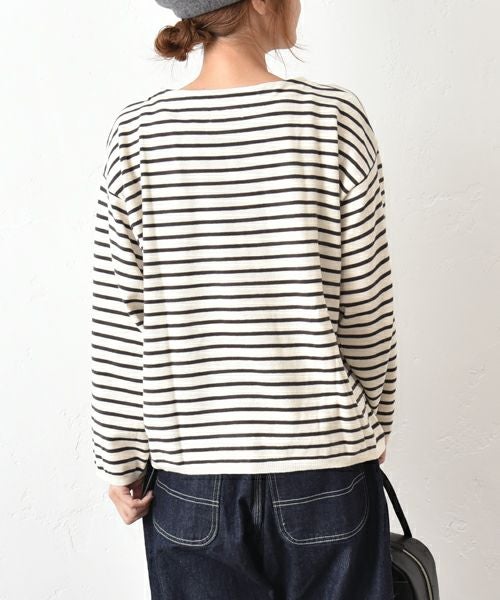 hagumu｜ボーダーTEEニット [[ha-PO-45]][C]