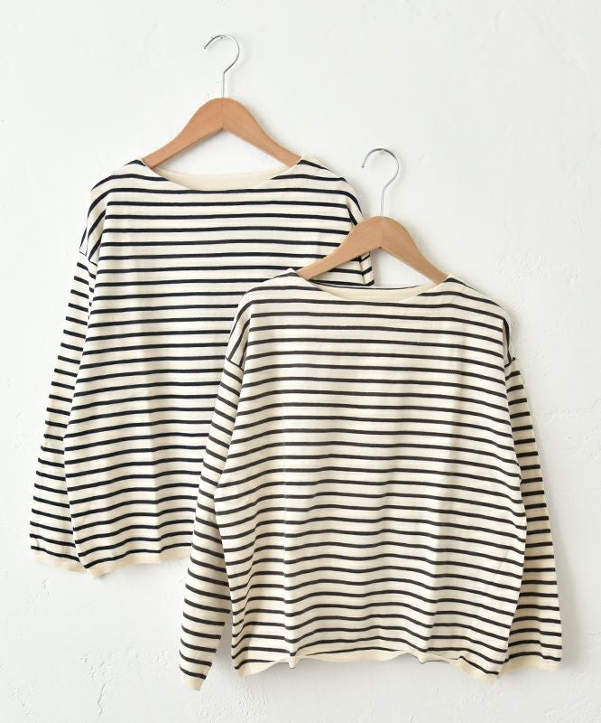 hagumu｜ボーダーTEEニット [[ha-PO-45]][C]