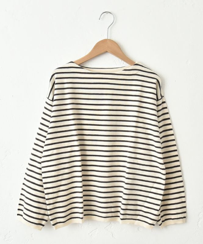 hagumu｜ボーダーTEEニット [[ha-PO-45]][C]