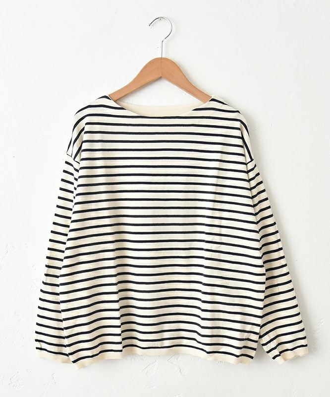 hagumu｜ボーダーTEEニット [[ha-PO-45]][C]