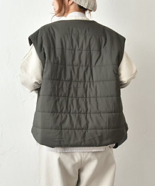 hagumu｜キルトドッキング圧縮ウールベスト [[ha-BE-34]][C]