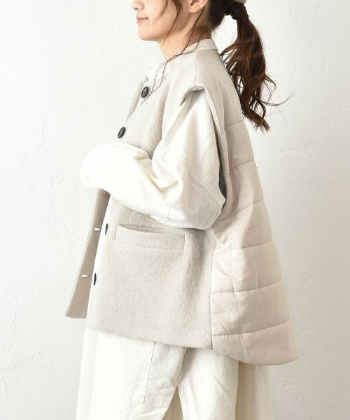 hagumu｜キルトドッキング圧縮ウールベスト [[ha-BE-34]][C]