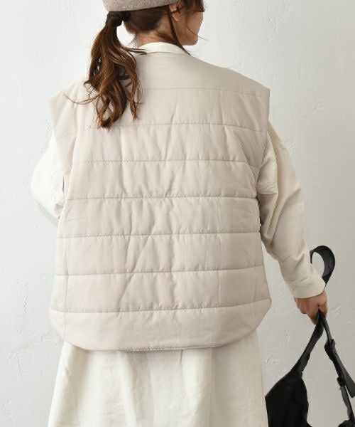 hagumu｜キルトドッキング圧縮ウールベスト [[ha-BE-34]][C]