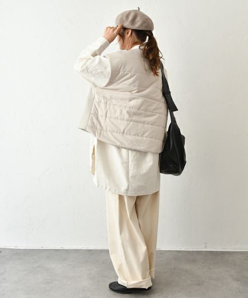 hagumu｜キルトドッキング圧縮ウールベスト [[ha-BE-34]][C]