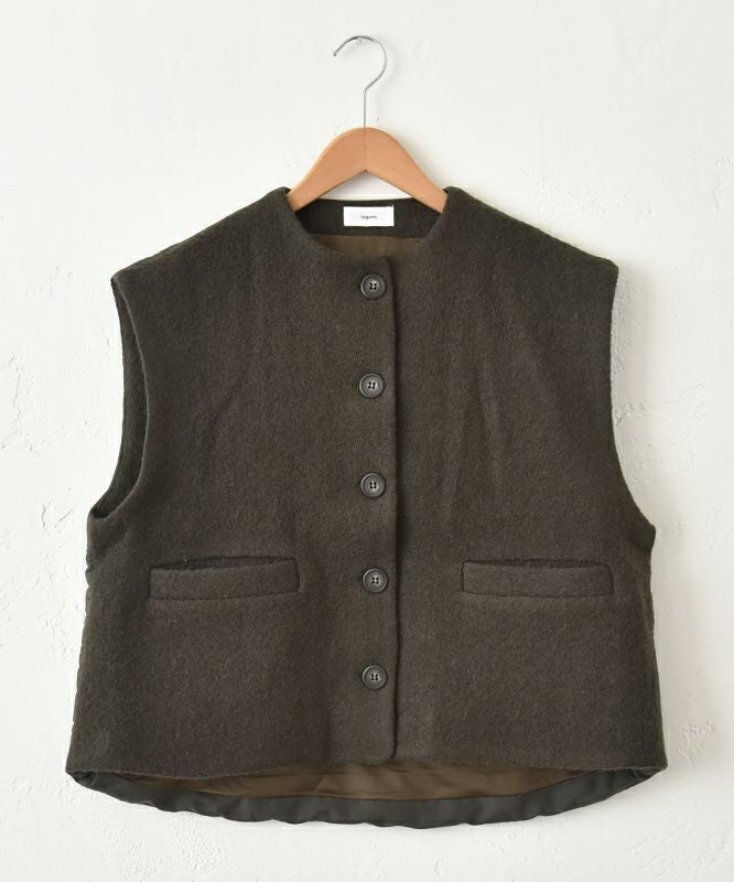 hagumu｜キルトドッキング圧縮ウールベスト [[ha-BE-34]][C]