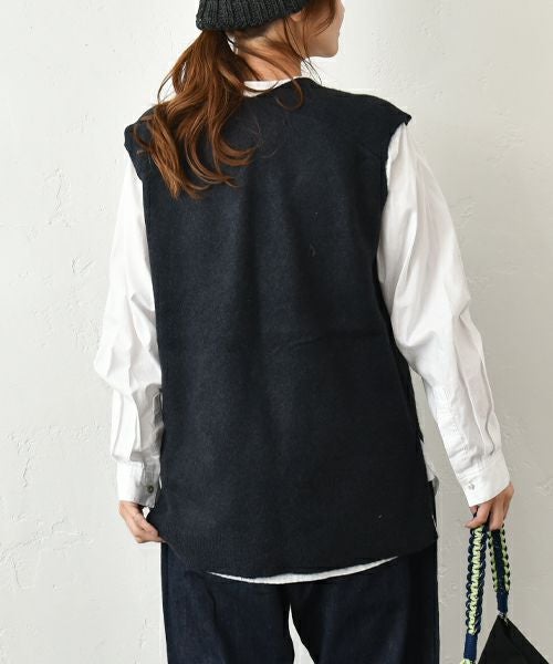  hagumu｜Vネックニットベスト [[125705]][C]