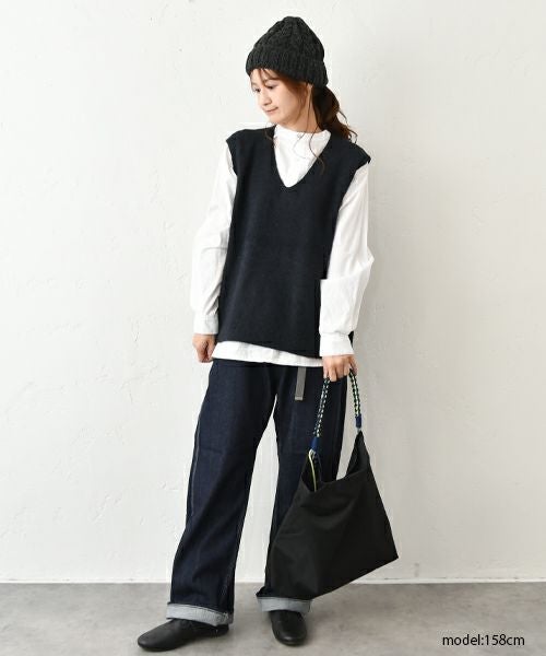  hagumu｜Vネックニットベスト [[125705]][C]