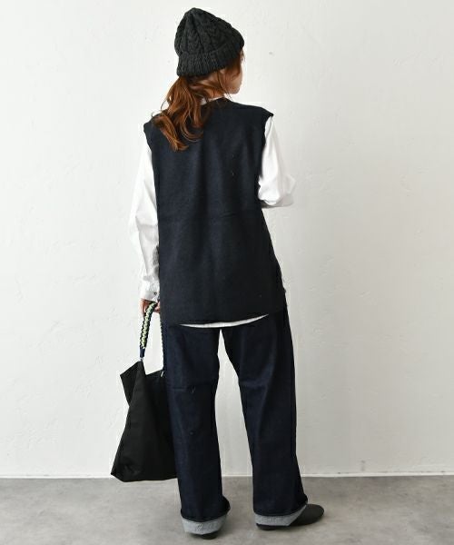  hagumu｜Vネックニットベスト [[125705]][C]