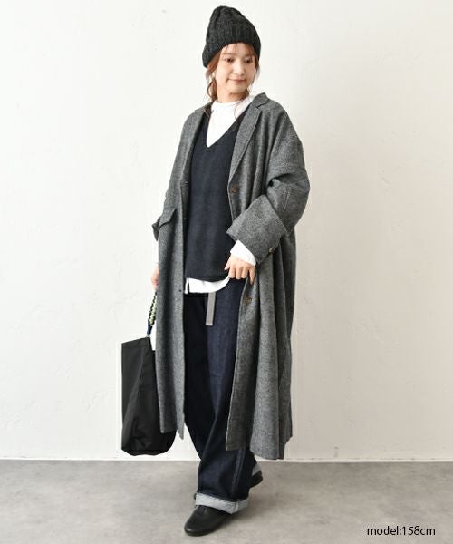  hagumu｜Vネックニットベスト [[125705]][C]