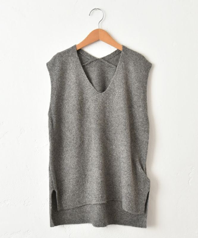 hagumu｜Vネックニットベスト [[125705]][C]