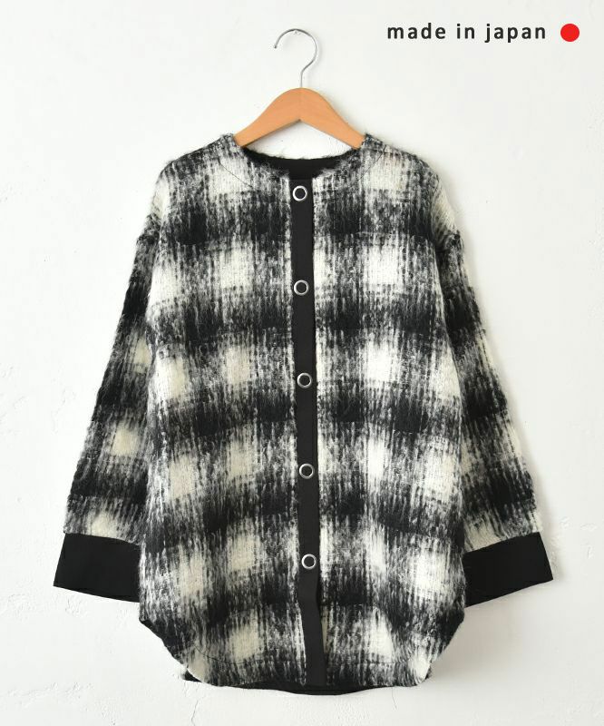  malla｜シャギーチェックジャケット [[mo63UJ021]][C]