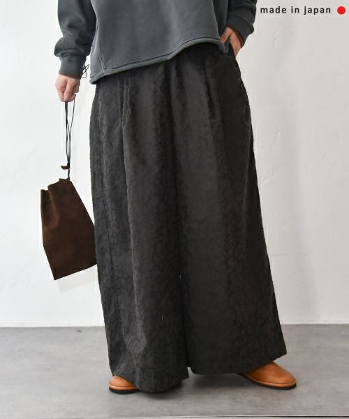 ichi｜ビンテージフラワータックワイドパンツ [[250509]][C]ichi｜ビンテージフラワータックワイドパンツ [[250509]][C]