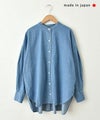 MidiUmi｜tuck sleeve denim shit [[3-739959]][C]