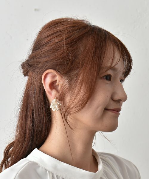 hagumu｜パールイヤリング／ピアス [[Z2506047]][C]
