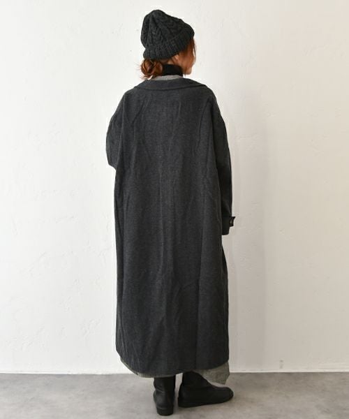 hagumu｜ウールツイードロングコート [[08090]][C]