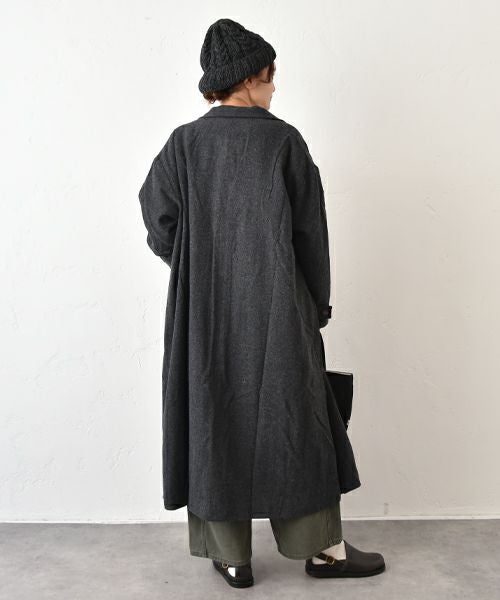 hagumu｜ウールツイードロングコート [[08090]][C]