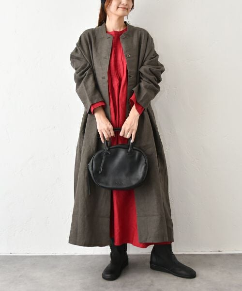 08Mab｜9番手リネン3つボタンコート [[CF-1023HF845]][C]