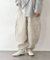 08Mab｜9番手リネン切替パンツ [[CF-825HF1256]][C]