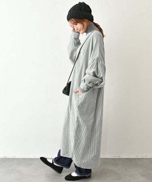 OMEKASI｜オックスボリュームスリーブワンピース [[08086]][C]