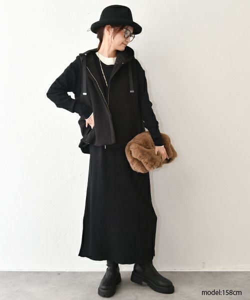 HUMS｜リブニットワンピース [[MT-0465]][C]