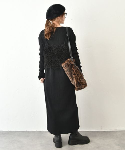 HUMS｜リブニットワンピース [[MT-0465]][C]