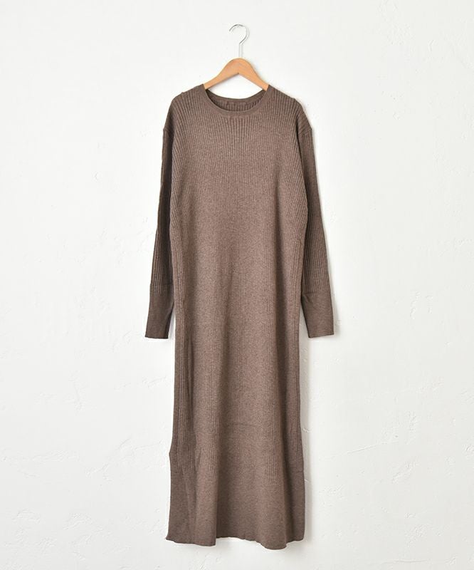 HUMS｜リブニットワンピース [[MT-0465]][C]