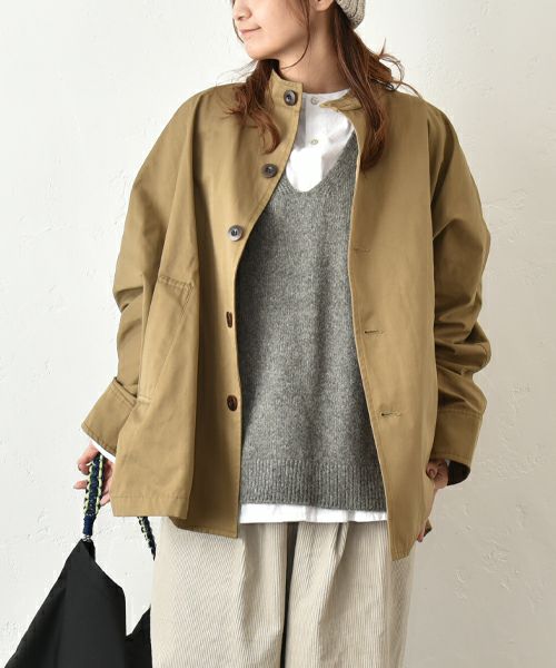 hagumu｜スタンドネックワイドジャケット [[hag-169]][C]
