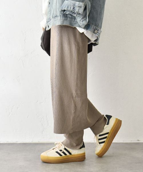 HUMS｜スカートドッキングリブパンツ [[MT-0464]][C]