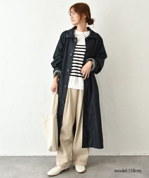 No18｜デニムロングコート[[CE1CO240902D]][C] | ma28 ONLINE STORE
