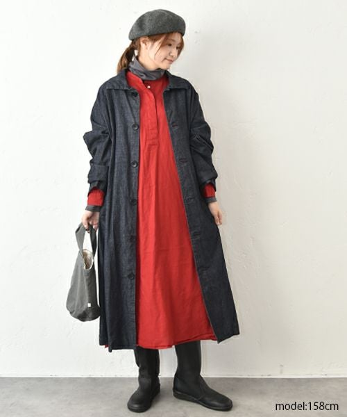 No18｜デニムロングコート[[CE1CO240902D]][C] | ma28 ONLINE STORE