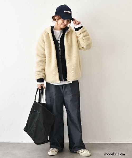 her.｜ウール混スタンドカラーシャツ [[CE3SH230204D]][C]