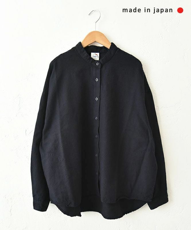  her.｜ウール混スタンドカラーシャツ [[CE3SH230204D]][C]