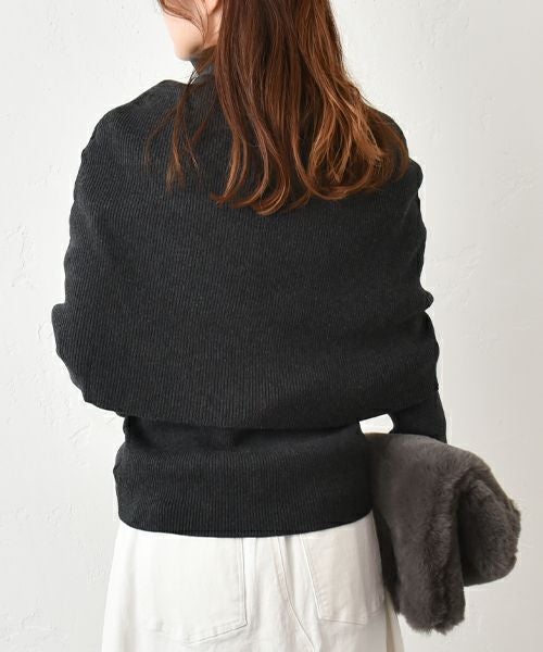 HUMS｜ポンチョ付きニット [[MT-0466]][C]