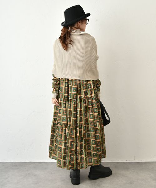 HUMS｜ポンチョ付きニット [[MT-0466]][C]