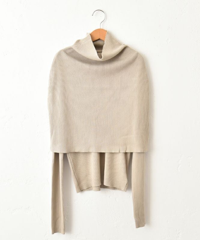 HUMS｜ポンチョ付きニット [[MT-0466]][C]