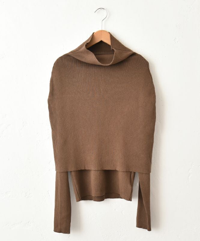 HUMS｜ポンチョ付きニット [[MT-0466]][C]