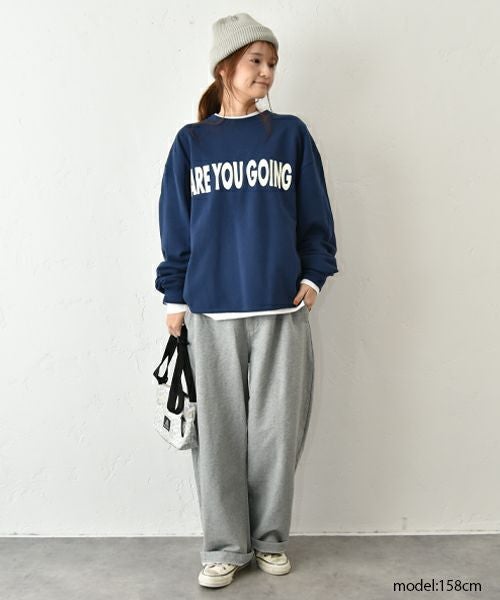 her.｜ロゴ入りビッグスウェット [[MTAH508-1110]][C]