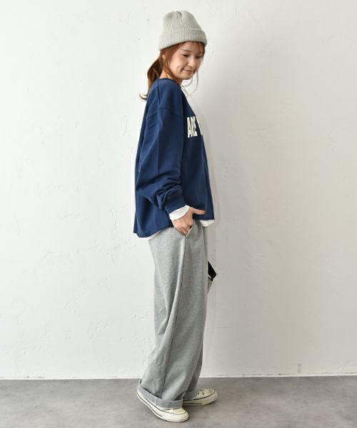 her.｜ロゴ入りビッグスウェット [[MTAH508-1110]][C]