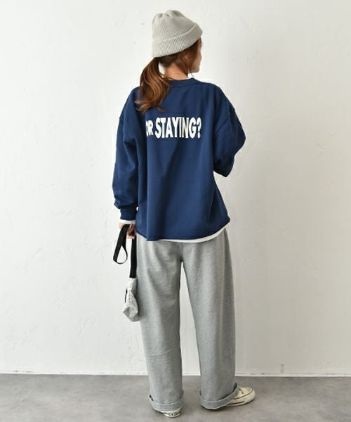 her.｜ロゴ入りビッグスウェット [[MTAH508-1110]][C]