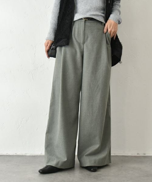 HUMS｜起毛ワイドパンツ [[HUM-074]][C]