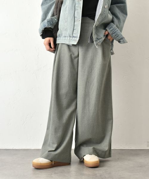 HUMS｜起毛ワイドパンツ [[HUM-074]][C]