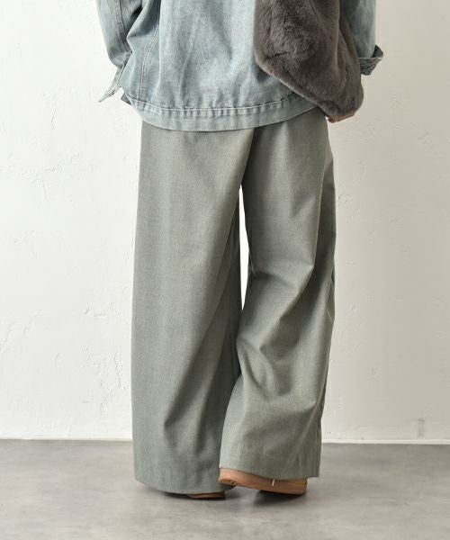 HUMS｜起毛ワイドパンツ [[HUM-074]][C]