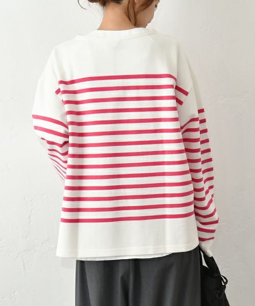 her.｜パネルボーダー長袖カットソー [[853410]][C]