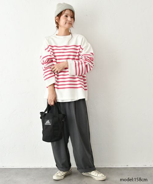 her.｜パネルボーダー長袖カットソー [[853410]][C]