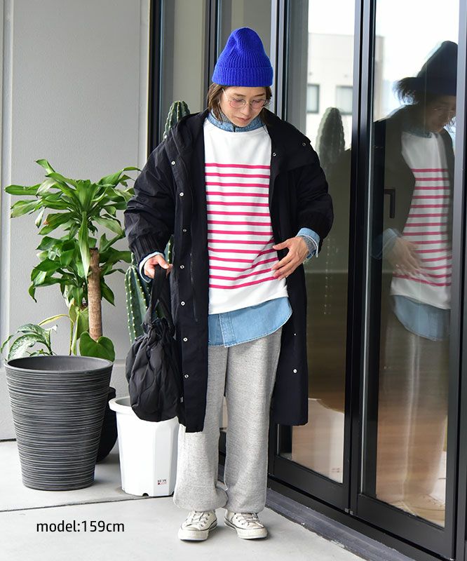 her.｜パネルボーダー長袖カットソー [[853410]][C]