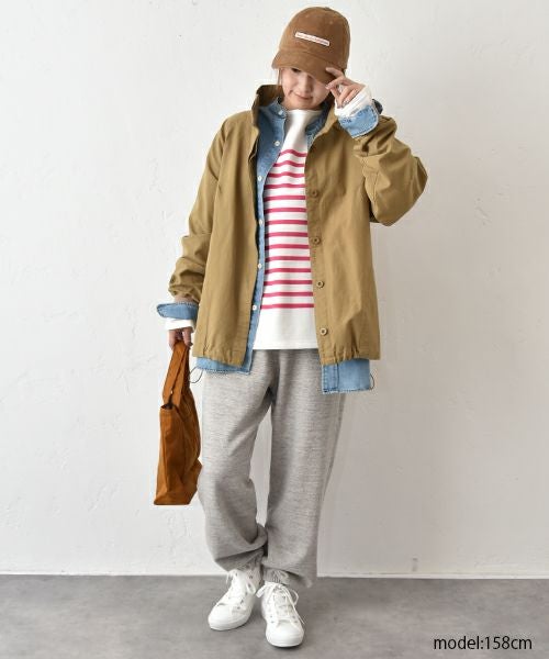 her.｜パネルボーダー長袖カットソー [[853410]][C]