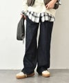 INDIMARK｜センタープレスワイドデニムパンツ [[WJ208]][C]